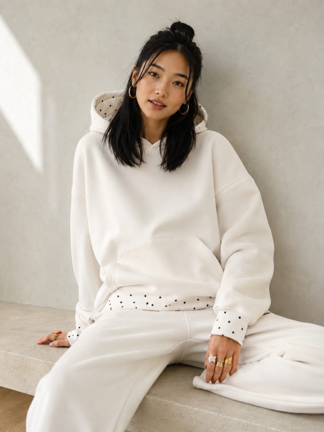 CLOUD POLKA DOT HOODIE